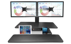 STANDESK - 2 Monitor Mounting Bracket Standard 6 Height Positions. 600 max monitor width. - Free shipping & delivery