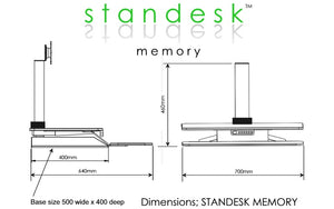 STANDESK MEMORY (Electric height adjustment with memory) - Free shipping & delivery